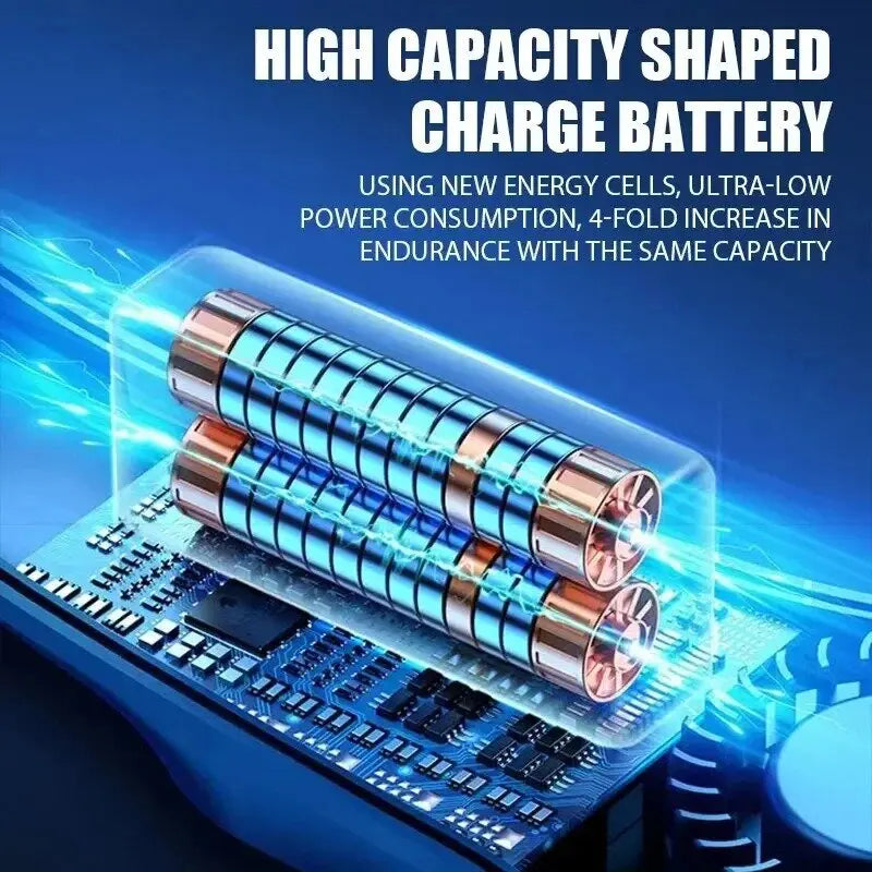 Portable neck fan, cooling neck fan, portable rechargeable, powered by 5200mAh battery, 4-speed hands-free bladeless neck fan, U